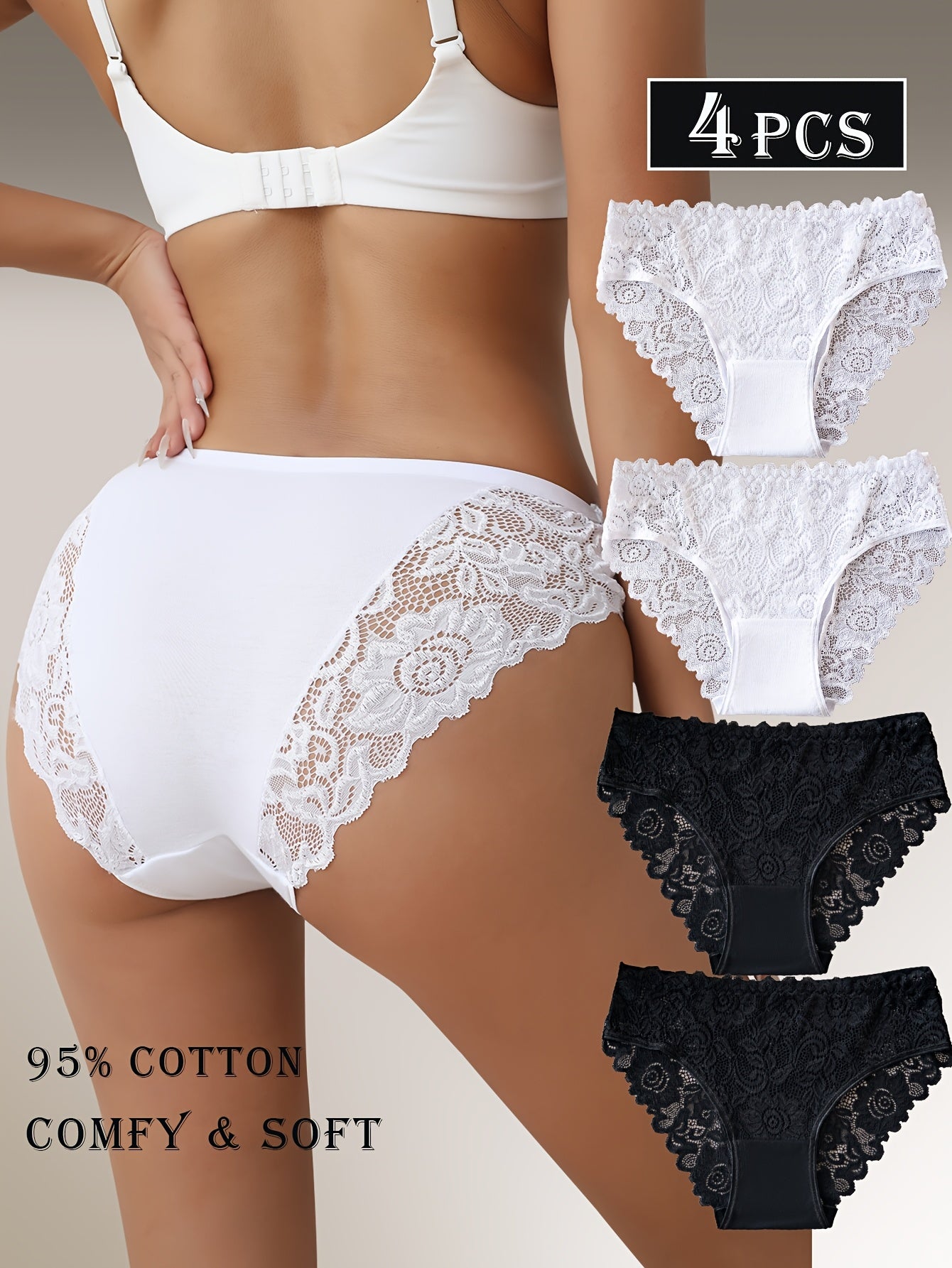 Clara™ | Blonde-trusser 4-pak